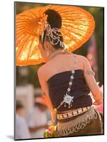 Girl in Traditional Dress Celebrating Loicratong Festival, Khon Kaen, Isan, Thailand-Gavriel Jecan-Mounted Photographic Print