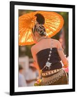 Girl in Traditional Dress Celebrating Loicratong Festival, Khon Kaen, Isan, Thailand-Gavriel Jecan-Framed Photographic Print