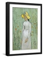 Girl in White, 1890-Vincent van Gogh-Framed Giclee Print