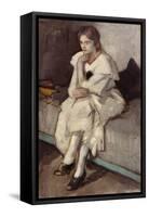 Girl in White Dress (Oil on Canvas)-Samuel John Peploe-Framed Stretched Canvas