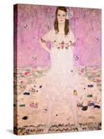 Girl in White-Gustav Klimt-Stretched Canvas