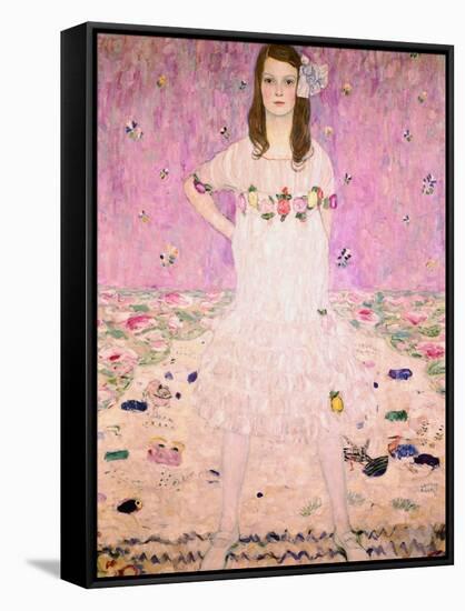 Girl in White-Gustav Klimt-Framed Stretched Canvas