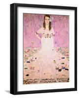 Girl in White-Gustav Klimt-Framed Premium Giclee Print