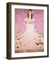 Girl in White-Gustav Klimt-Framed Giclee Print