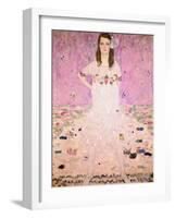 Girl in White-Gustav Klimt-Framed Giclee Print