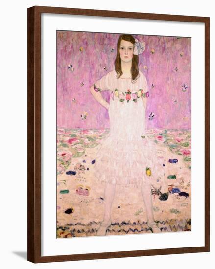 Girl in White-Gustav Klimt-Framed Giclee Print