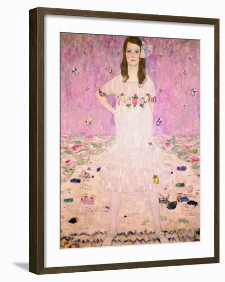 Girl in White-Gustav Klimt-Framed Giclee Print