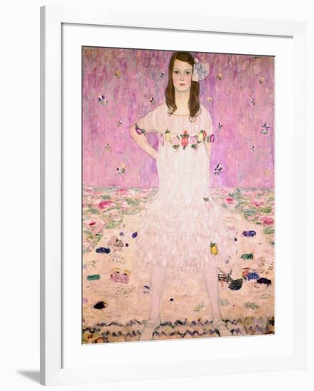 Girl in White-Gustav Klimt-Framed Giclee Print