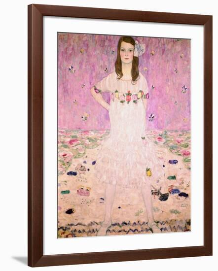 Girl in White-Gustav Klimt-Framed Giclee Print