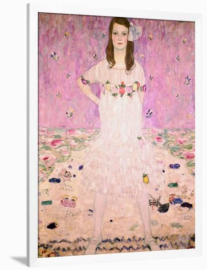 Girl in White-Gustav Klimt-Framed Giclee Print