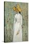 Girl in White-Vincent van Gogh-Stretched Canvas