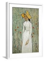 Girl in White-Vincent van Gogh-Framed Art Print