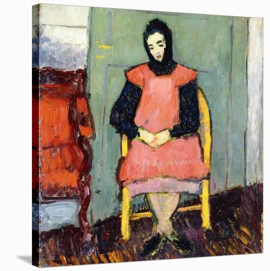 Girl in Yellow Chair, 1906-07-Alexej Von Jawlensky-Stretched Canvas