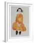 Girl in Yellow Dress, 1911-Egon Schiele-Framed Art Print