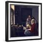 Girl Interrupted at Her Music, C. 1660-Johannes Vermeer-Framed Giclee Print