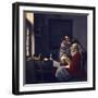 Girl Interrupted at Her Music, C. 1660-Johannes Vermeer-Framed Giclee Print