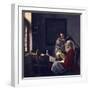 Girl Interrupted at Her Music, C. 1660-Johannes Vermeer-Framed Giclee Print