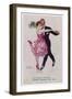 Girl Kicks up Her Heel as She Dances Cheek-To-Cheek-Frederick Spurgeon-Framed Art Print