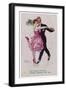 Girl Kicks up Her Heel as She Dances Cheek-To-Cheek-Frederick Spurgeon-Framed Art Print