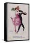 Girl Kicks up Her Heel as She Dances Cheek-To-Cheek-Frederick Spurgeon-Framed Stretched Canvas