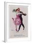 Girl Kicks up Her Heel as She Dances Cheek-To-Cheek-Frederick Spurgeon-Framed Art Print