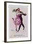 Girl Kicks up Her Heel as She Dances Cheek-To-Cheek-Frederick Spurgeon-Framed Art Print