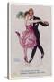 Girl Kicks up Her Heel as She Dances Cheek-To-Cheek-Frederick Spurgeon-Stretched Canvas