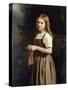 Girl Knitting, 1854-Minna Heeren-Stretched Canvas