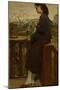 Girl Knitting on a Balcony, Montmartre, 1869-Jacob Maris-Mounted Premium Giclee Print