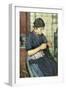 Girl Knitting-Walter Langley-Framed Giclee Print