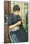 Girl Knitting-Walter Langley-Mounted Giclee Print