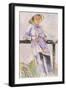 Girl Leaning on a Gate-Lady Edna Clarke Hall-Framed Giclee Print