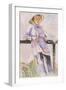 Girl Leaning on a Gate-Lady Edna Clarke Hall-Framed Giclee Print