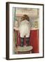 Girl Leaning over Sink Little Mischief-null-Framed Giclee Print