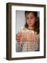 Girl lighting Hannuka candles, Montrouge, France-Godong-Framed Photographic Print