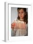 Girl lighting Hannuka candles, Montrouge, France-Godong-Framed Photographic Print