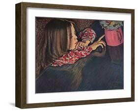 'Girl Looking at Flower Vase', 1902-Stanislaw Wyspianski-Framed Giclee Print