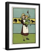 Girl Minds Baby Brother-John Hassall-Framed Art Print