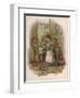 Girl, Mother's Posy 1887-Harriett M Bennett-Framed Art Print