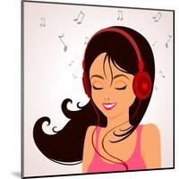 Girl Music-Julka-Mounted Art Print