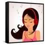 Girl Music-Julka-Framed Stretched Canvas