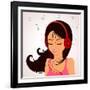 Girl Music-Julka-Framed Art Print