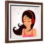 Girl Music-Julka-Framed Art Print