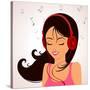 Girl Music-Julka-Stretched Canvas