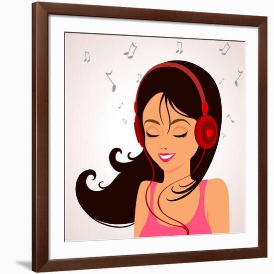 Girl Music-Julka-Framed Art Print