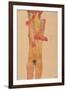 Girl nude with folded arms, 1910-Egon Schiele-Framed Giclee Print