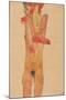 Girl nude with folded arms, 1910-Egon Schiele-Mounted Giclee Print