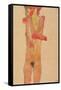 Girl nude with folded arms, 1910-Egon Schiele-Framed Stretched Canvas