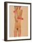 Girl nude with folded arms, 1910-Egon Schiele-Framed Giclee Print