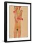 Girl nude with folded arms, 1910-Egon Schiele-Framed Giclee Print